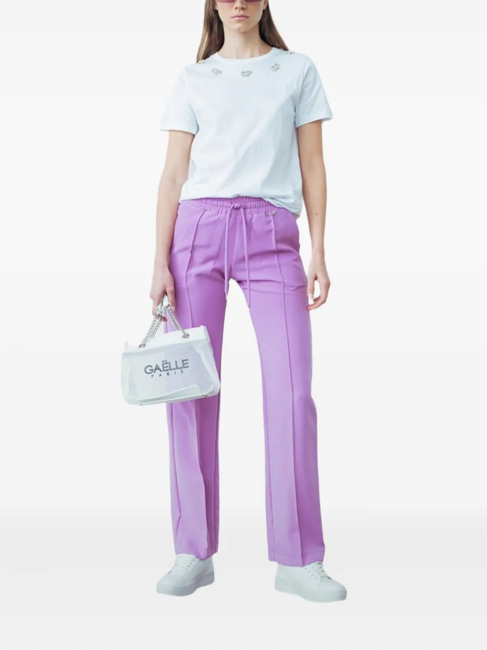 Gaelle Dritto drawstring trousers - Roze