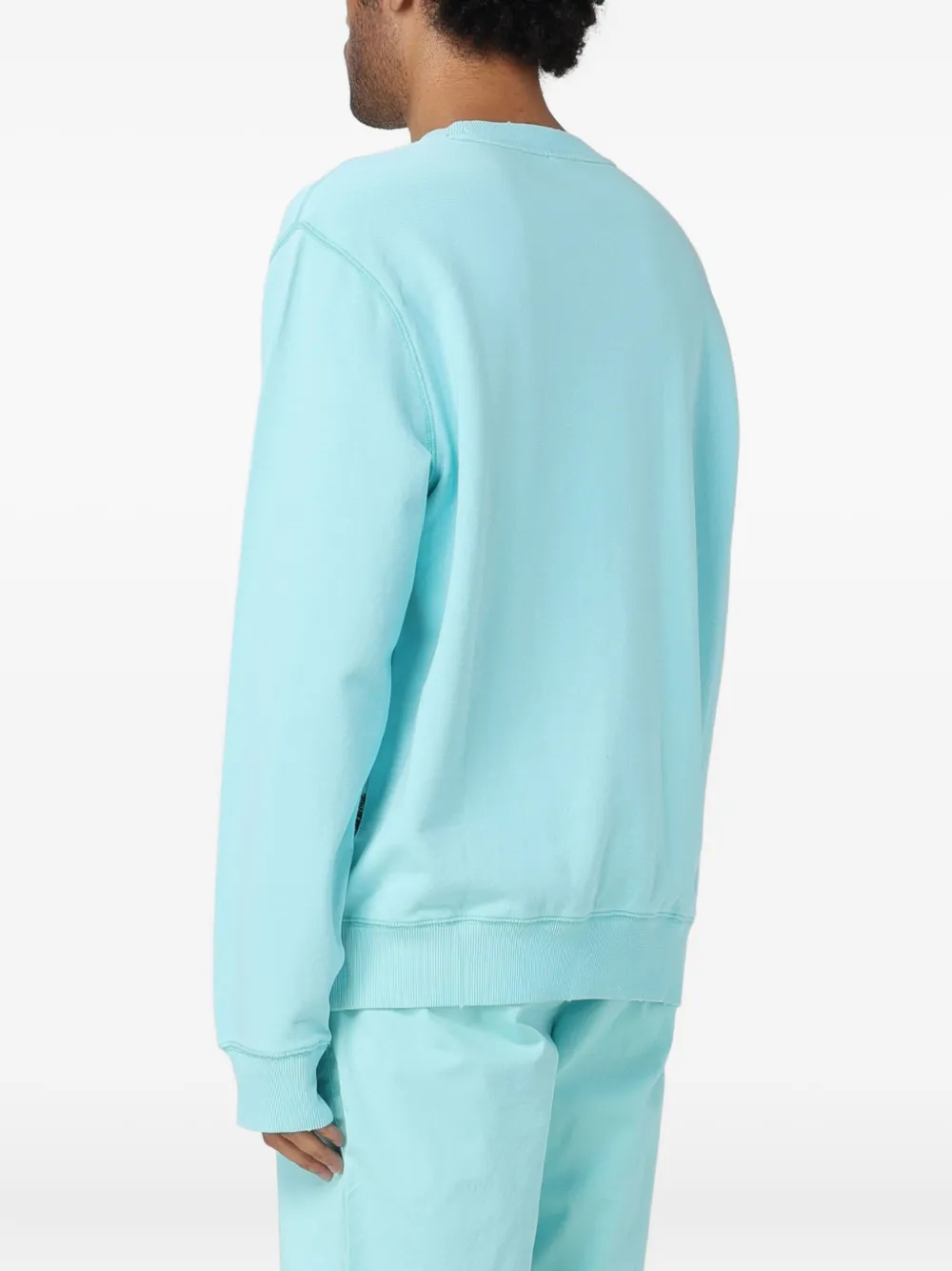 Sun68 Sweater met geborduurd logo - Blauw
