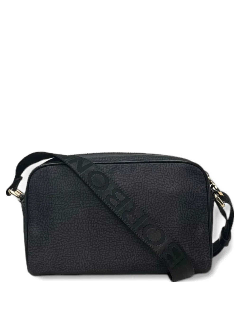 Borbonese small Eco Line crossbody bag - Nero