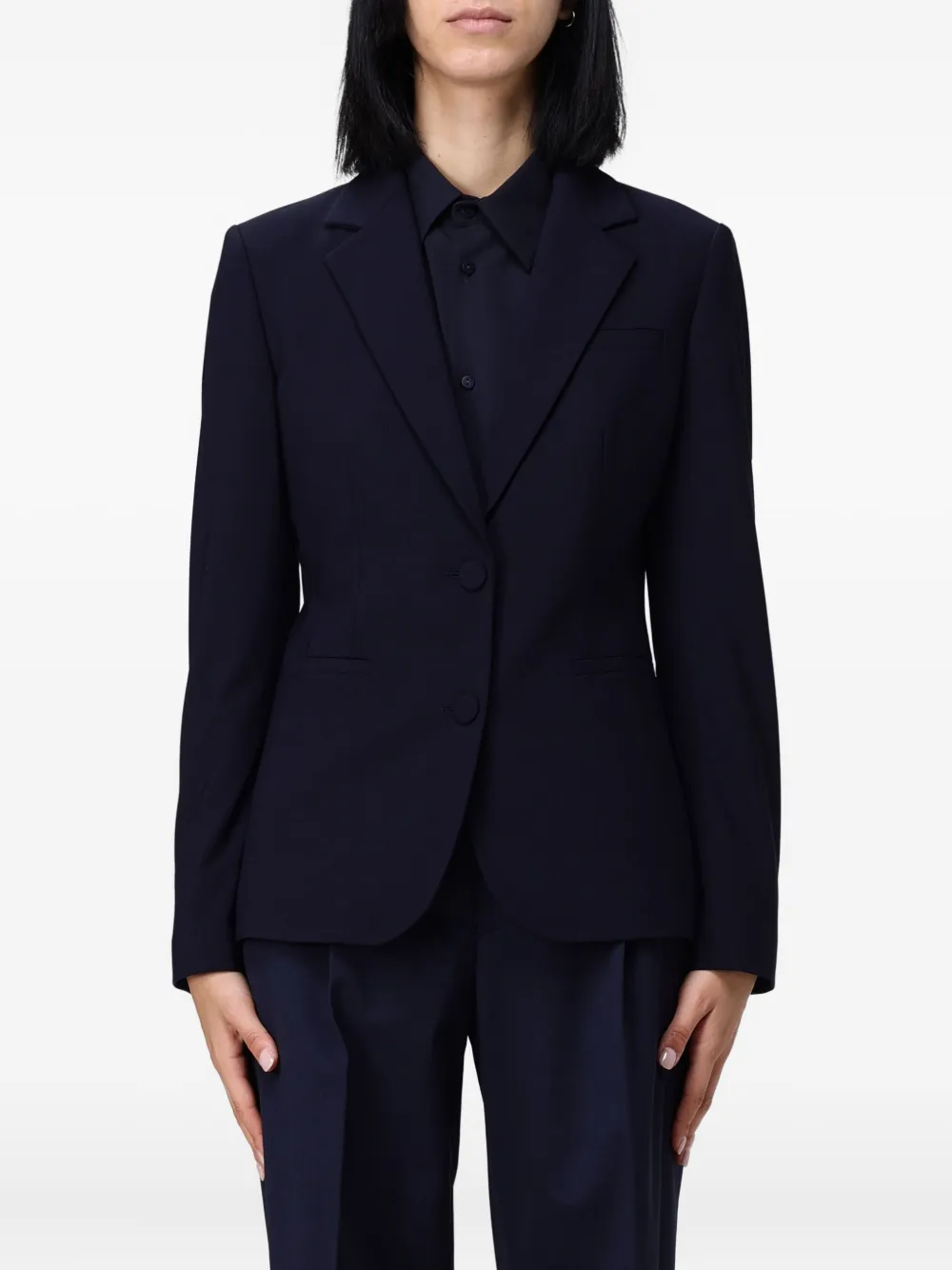 Dondup Button Blazer In Black