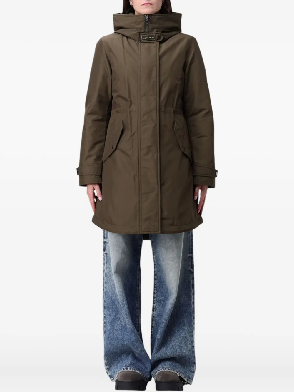 Woolrich Authentic 3 In 1 Hooded Parka In Brown