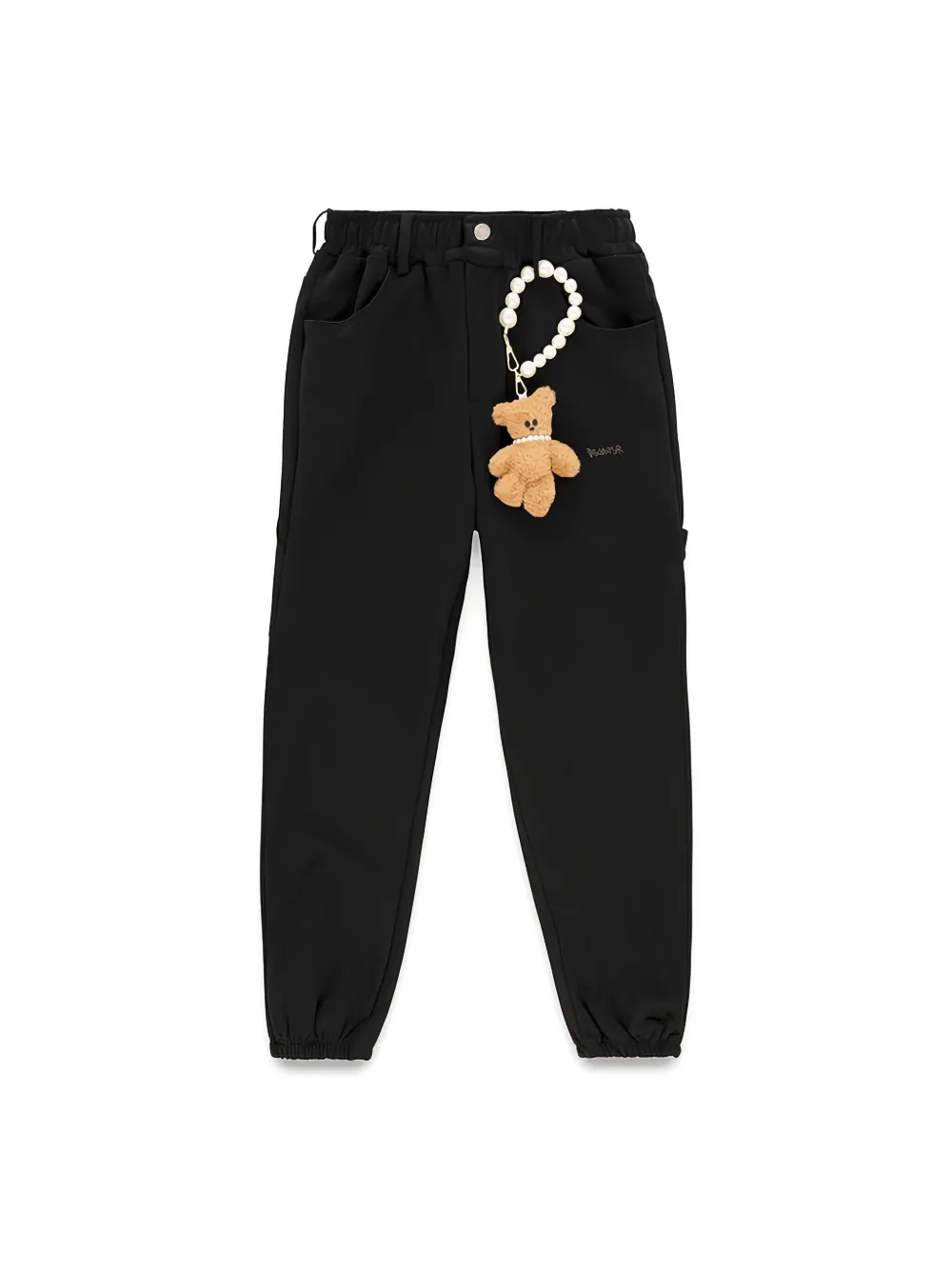 Disclaimer Teddy-bear Charm Track Pants In Black