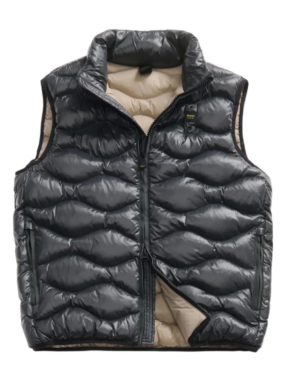 Blauer Danny quilted gilet | Grey | Image 1