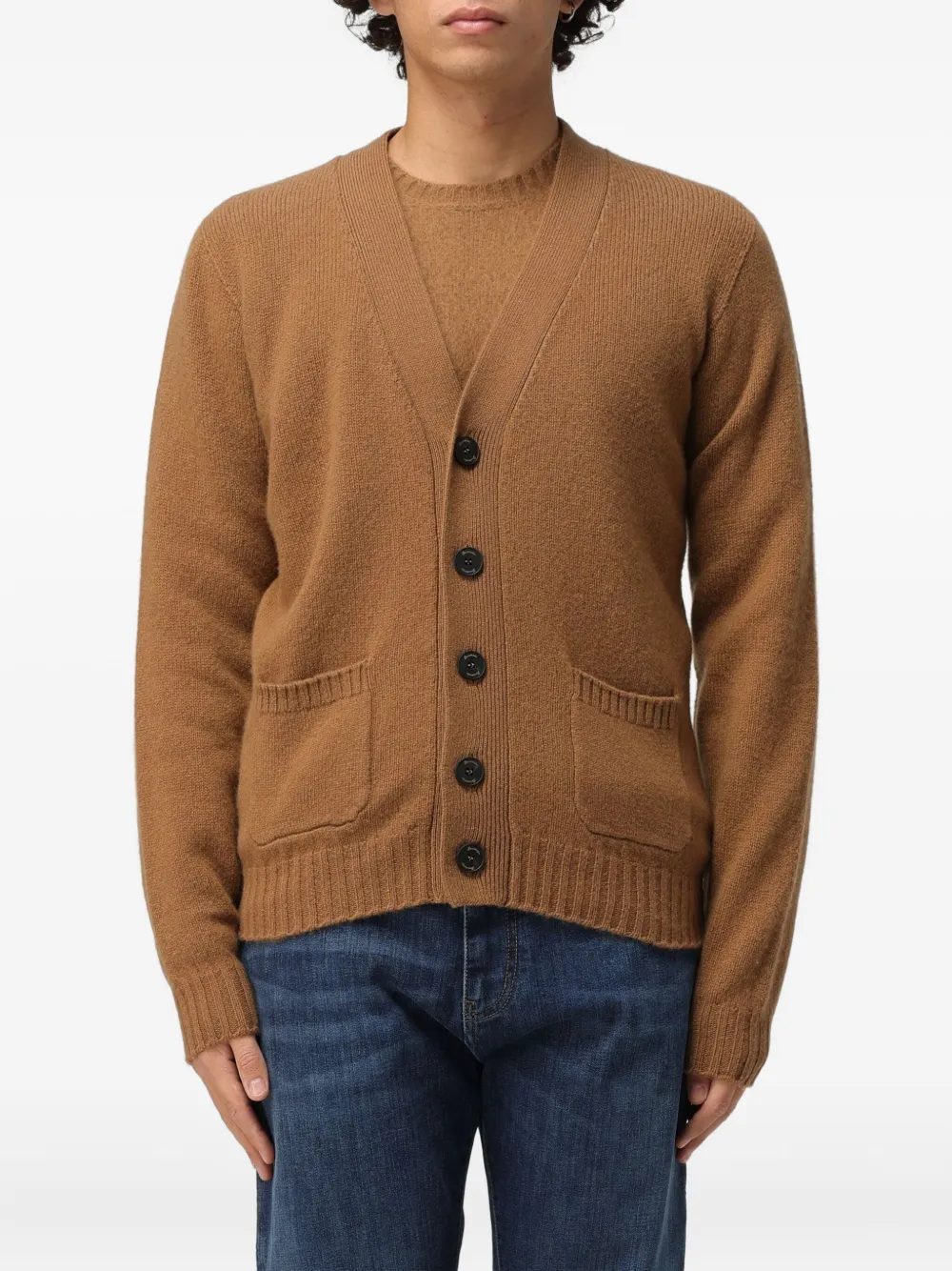Drumohr fine-knit cardigan | Brown | Image 1