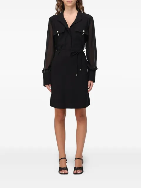 LIU JO vestido camisero con detalle de perlas artificiales