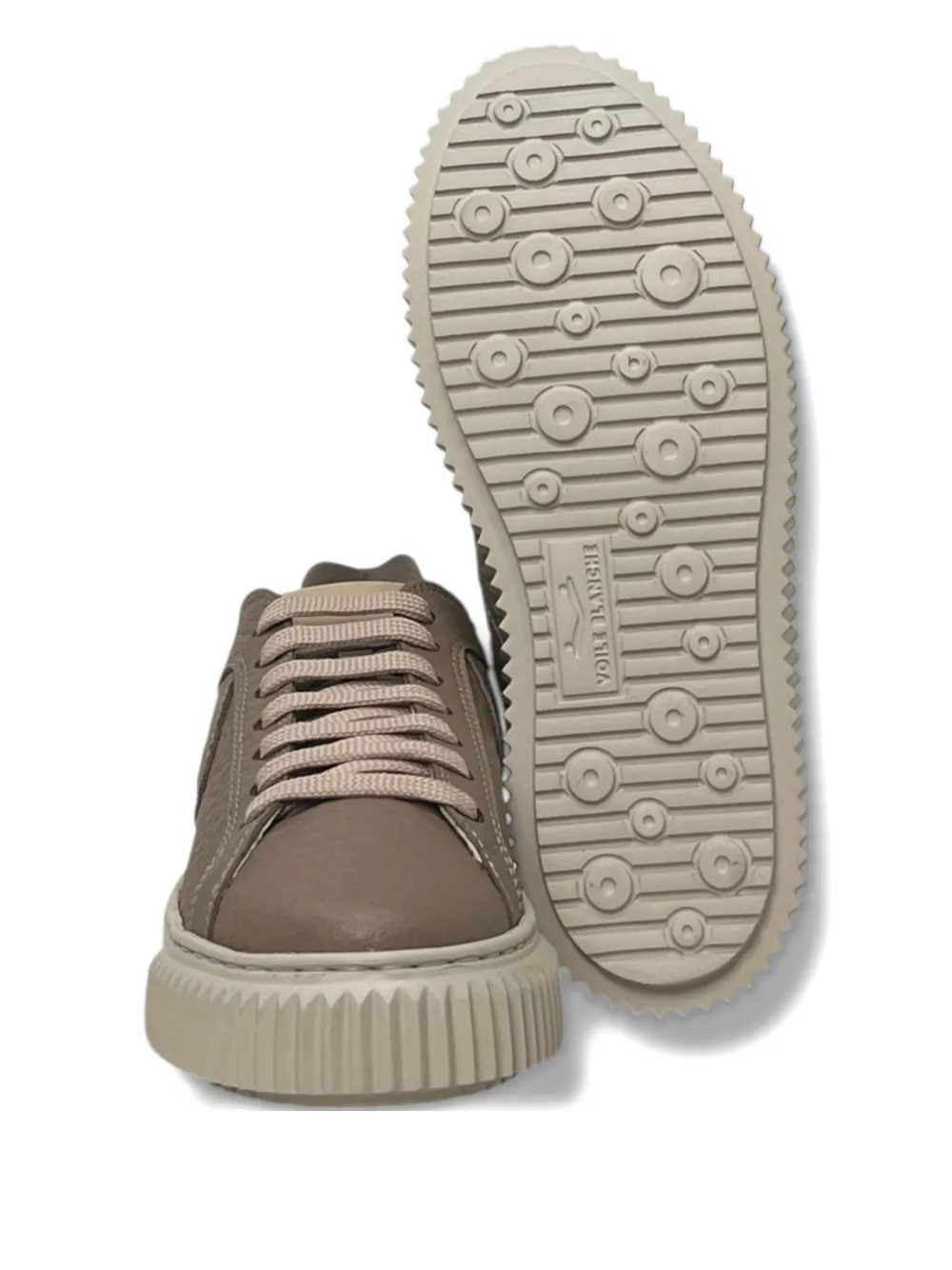 Voile Blanche Textured Lipari Trainers In Brown