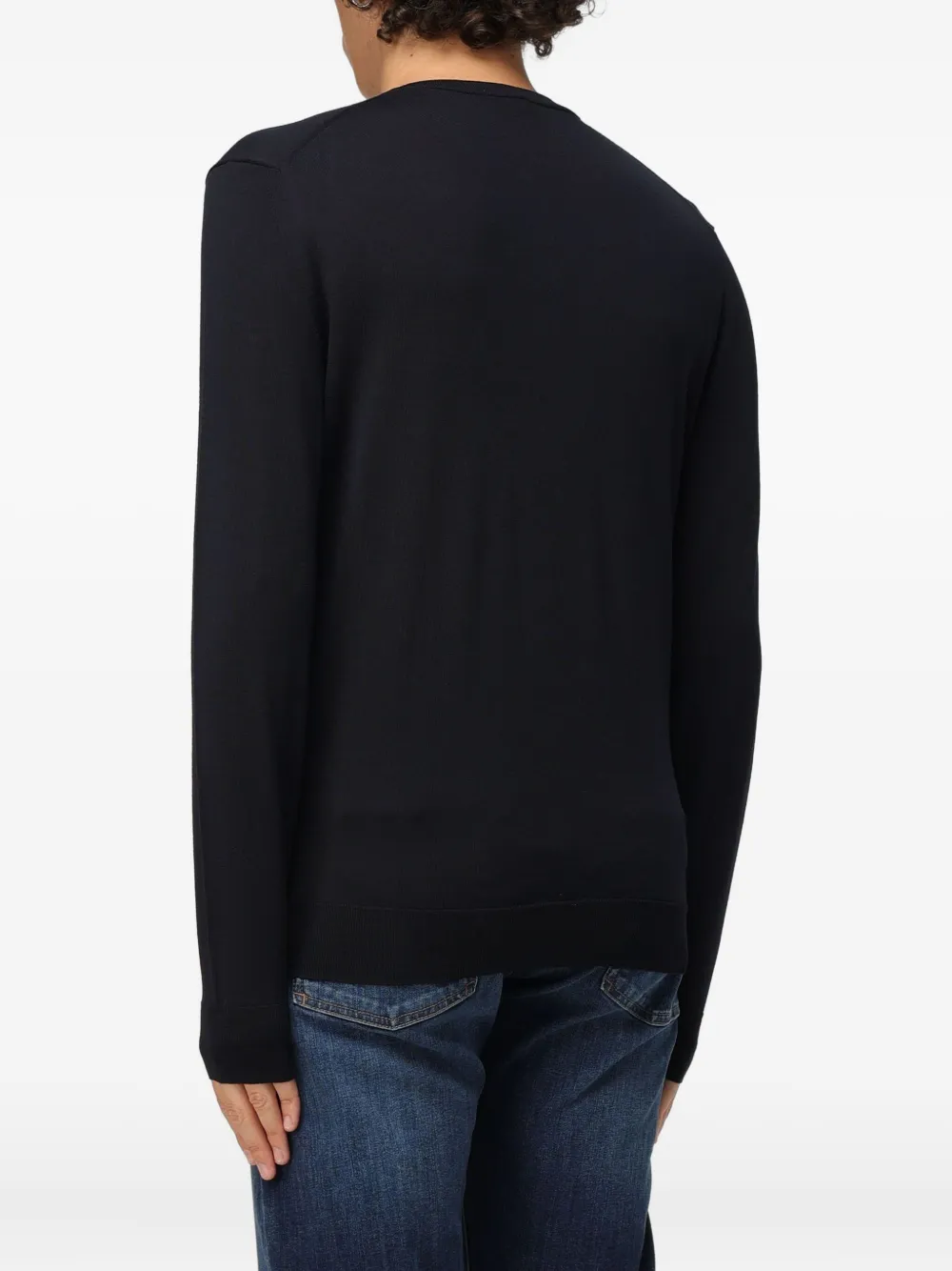 Drumohr V-neck long-sleeves top - Zwart