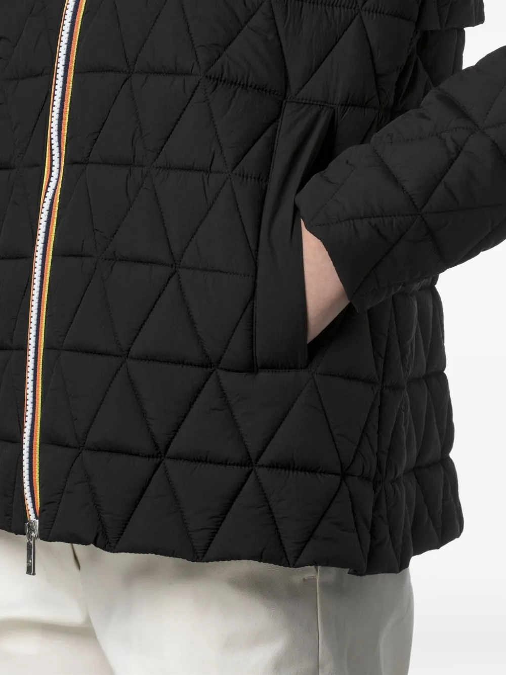 K-Way Madlaine gewatteerd jack Zwart