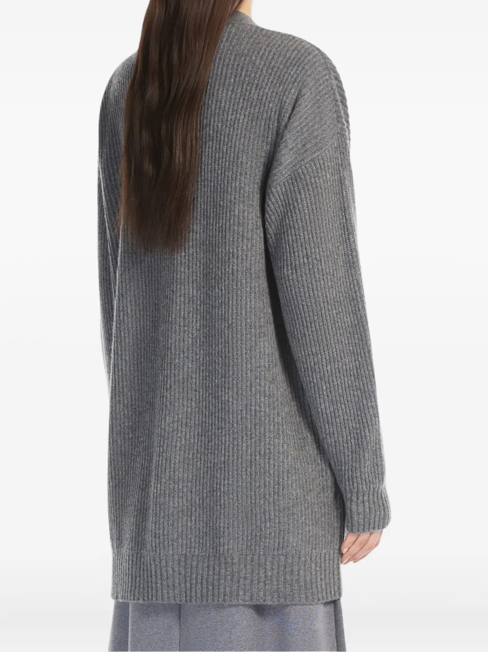 Weekend Max Mara Negus Buttoned Pocket Cardigan In Gray