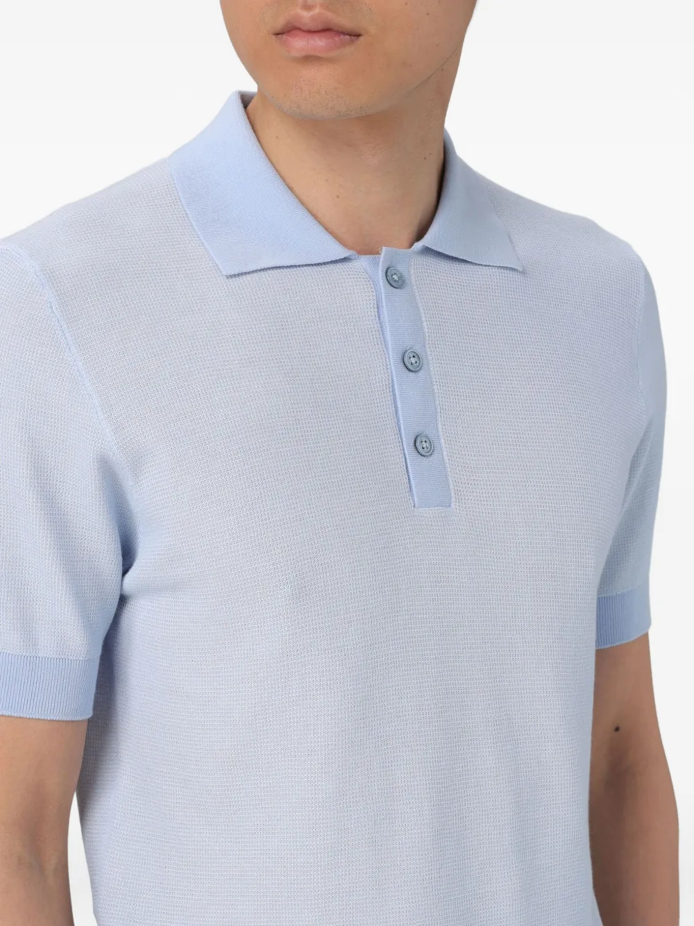 Paolo Pecora Fine-knit Polo Shirt In Blue