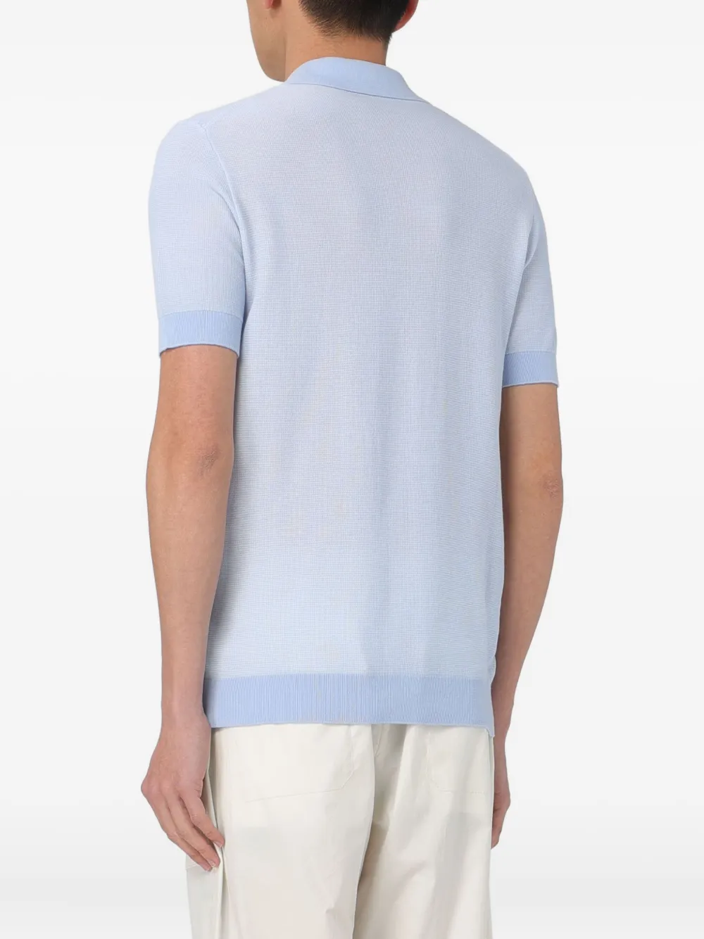 Paolo Pecora fine-knit polo shirt - Blauw