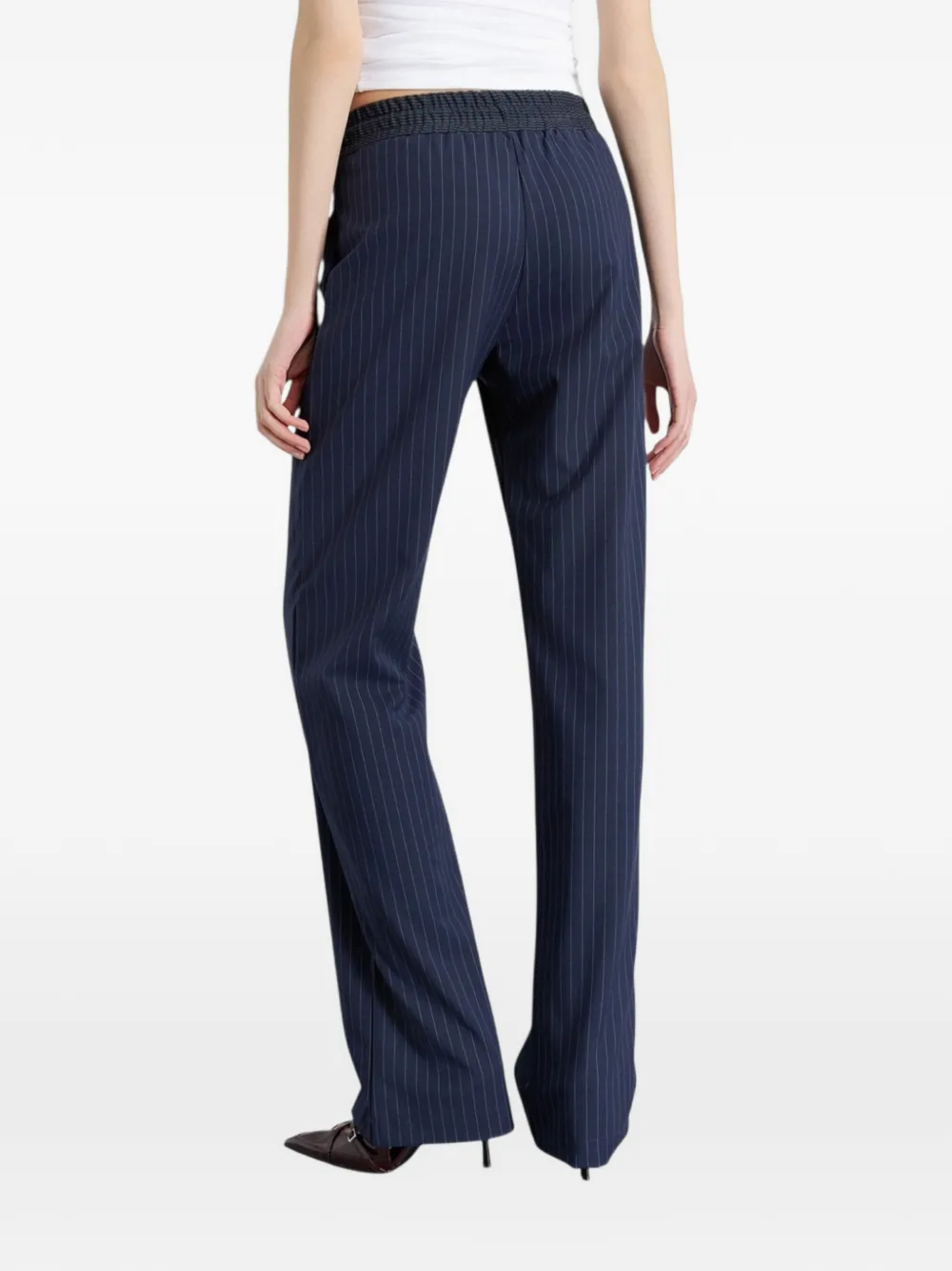 Gaelle pinstripe drawstring trousers - Blauw