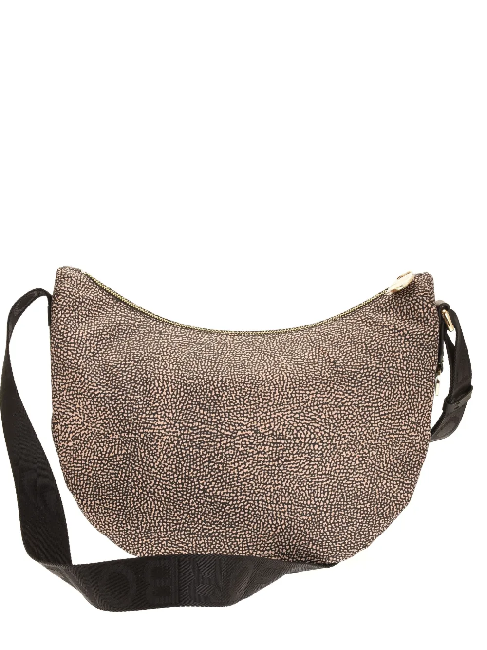 Borbonese Medium Luna Shoulder Bag In Brown