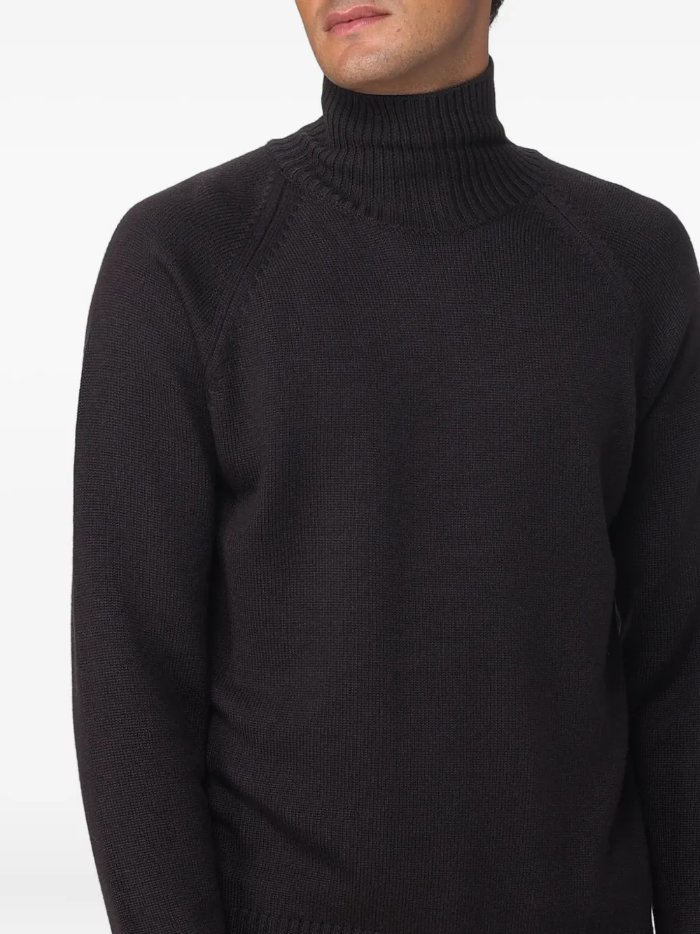 Paolo Pecora Turtle-neck Sweater In Brown