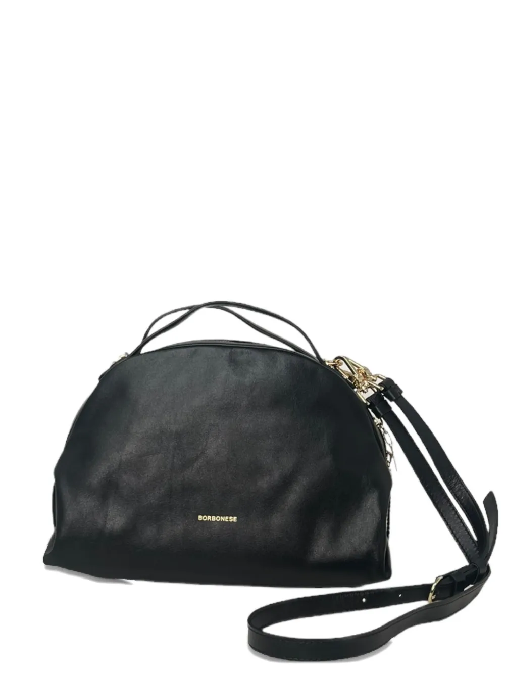 Borbonese Small Boston Tote Bag In Black
