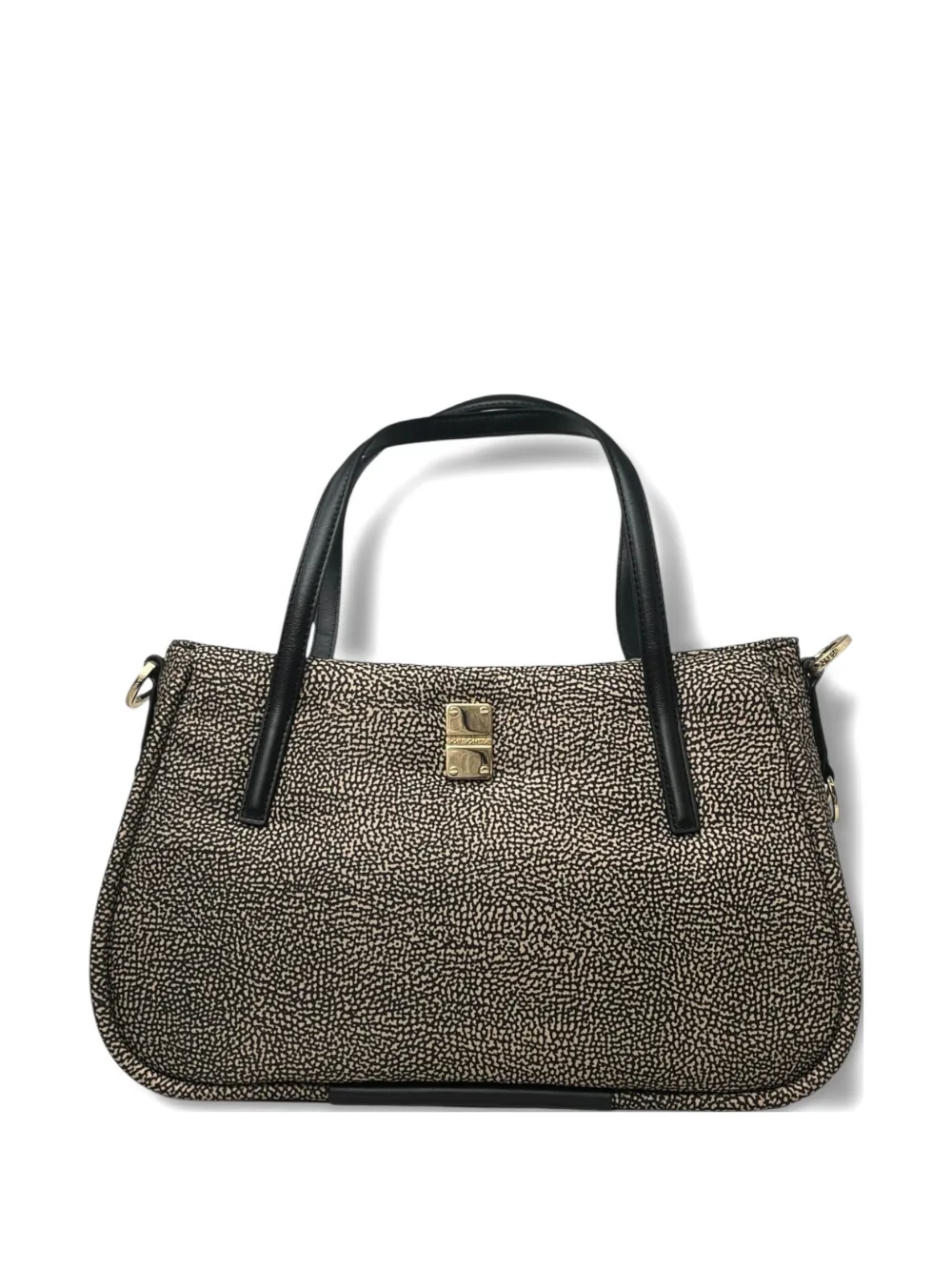 Borbonese Print Shopper Medium Shoulder Bag In Brown
