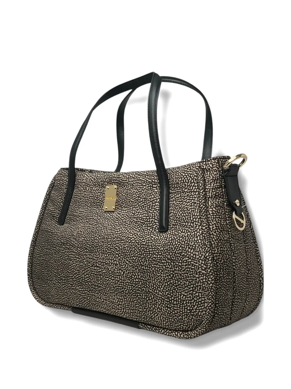 Borbonese Print Shopper Medium Shoulder Bag In Brown