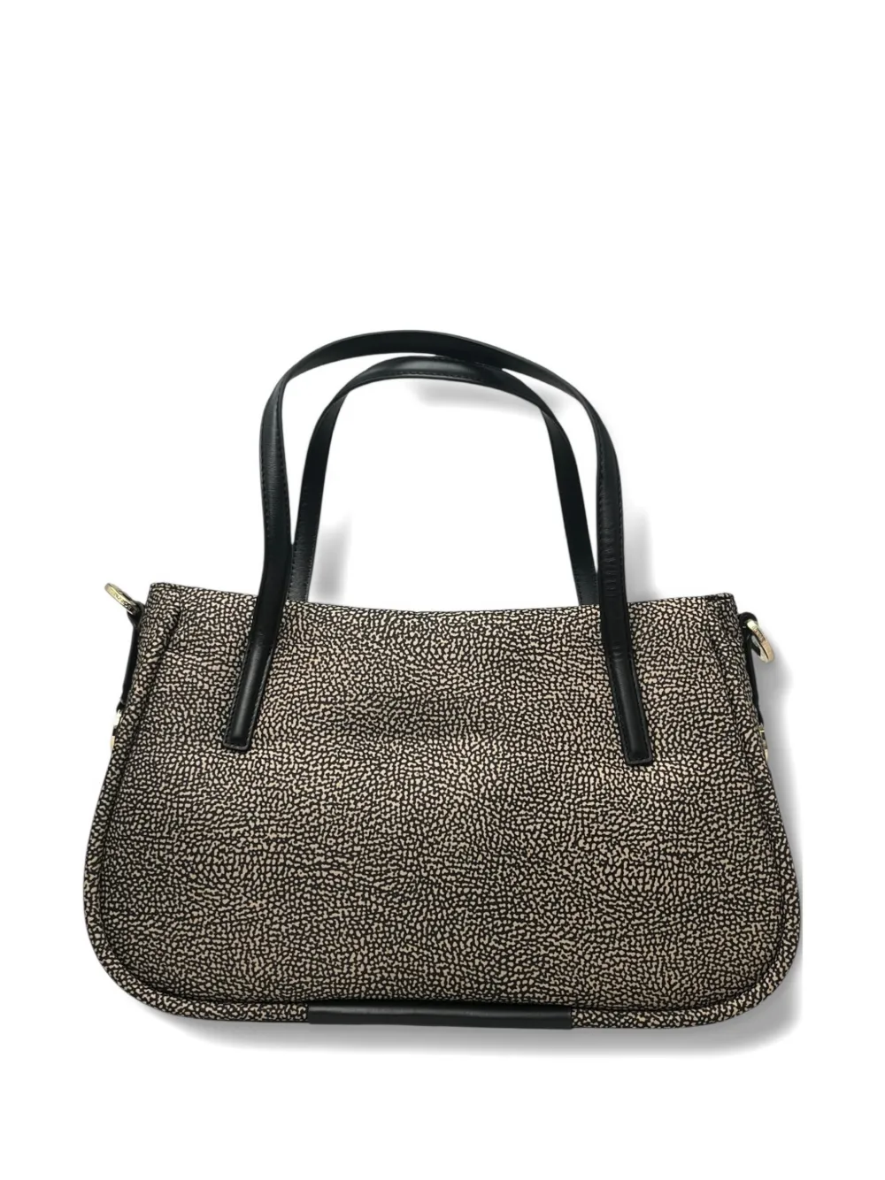 Borbonese print shopper medium shoulder bag - Beige