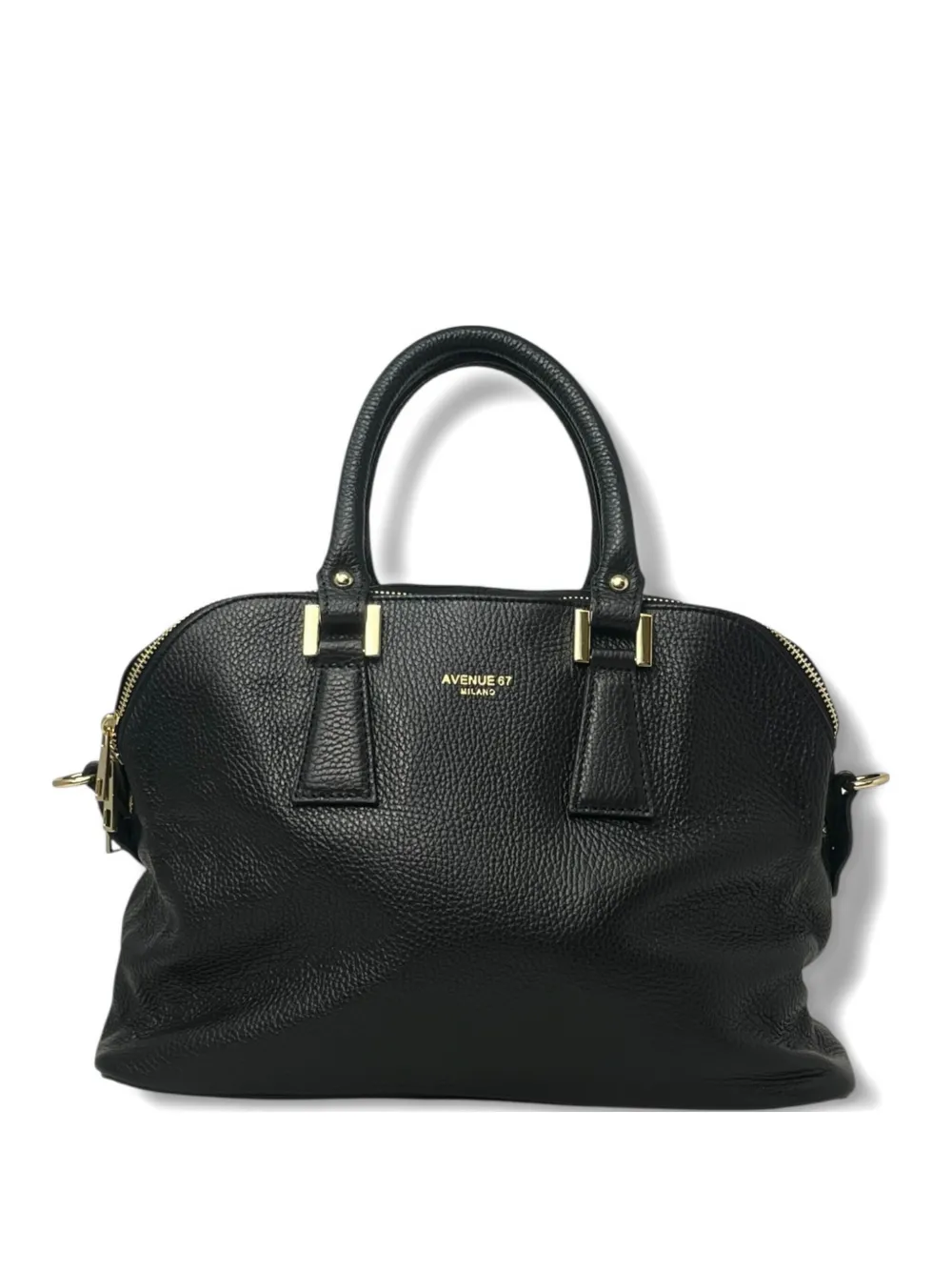 avenue 67 grained-leather tote bag - Nero