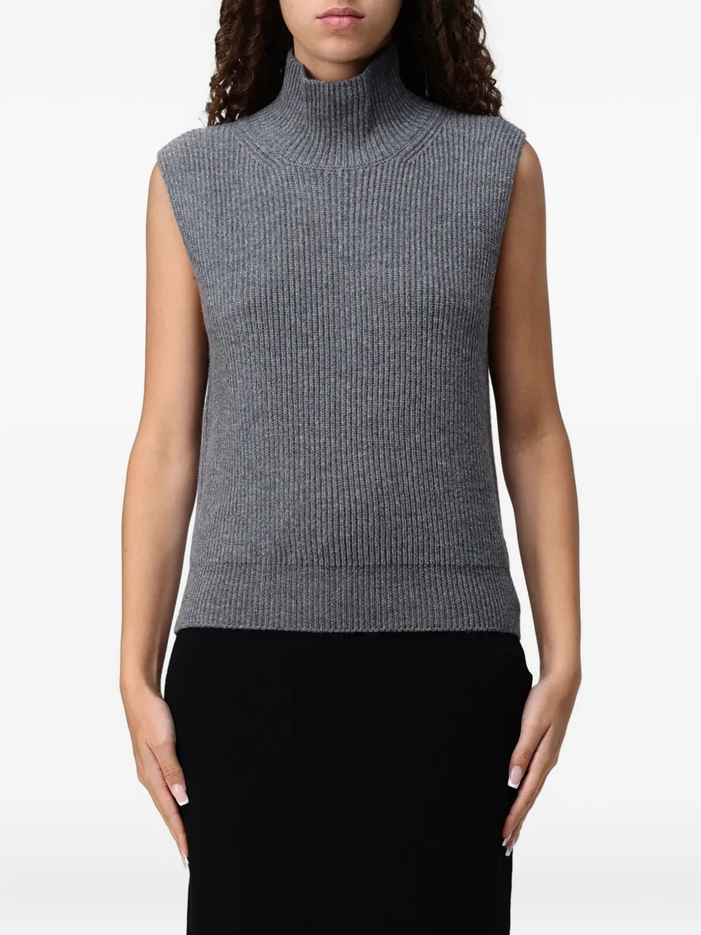 DONDUP ribbed vest | Grey | Image 1