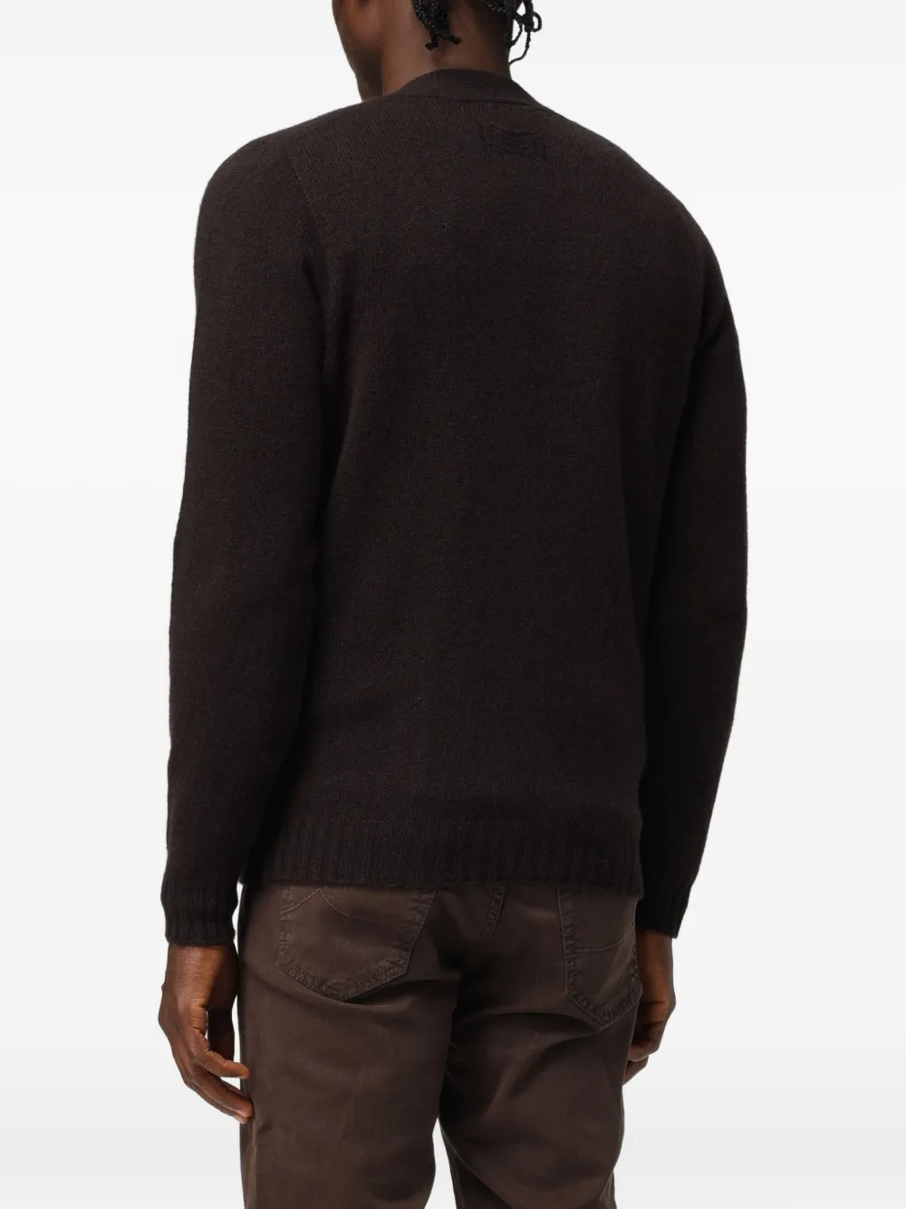 Drumohr V-neck Cardigan In Brown