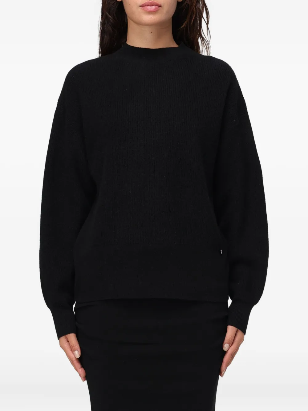 Liu •jo Open-back Pearl-button Top In Black