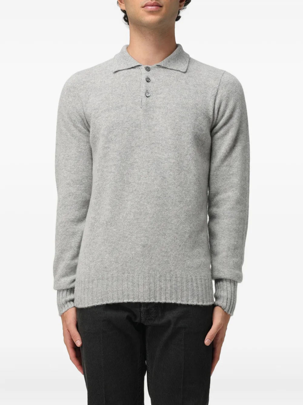 Drumohr buttoned polo shirt | Grey | Image 1