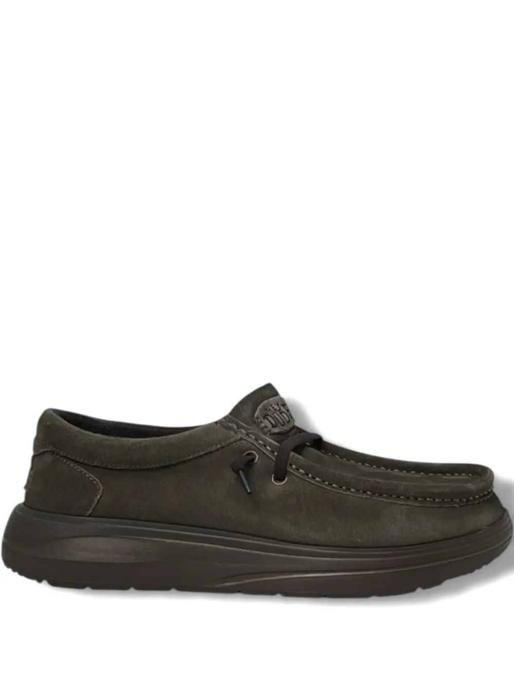 Hey Dude Wally Comf suede boots | Green | Image 1