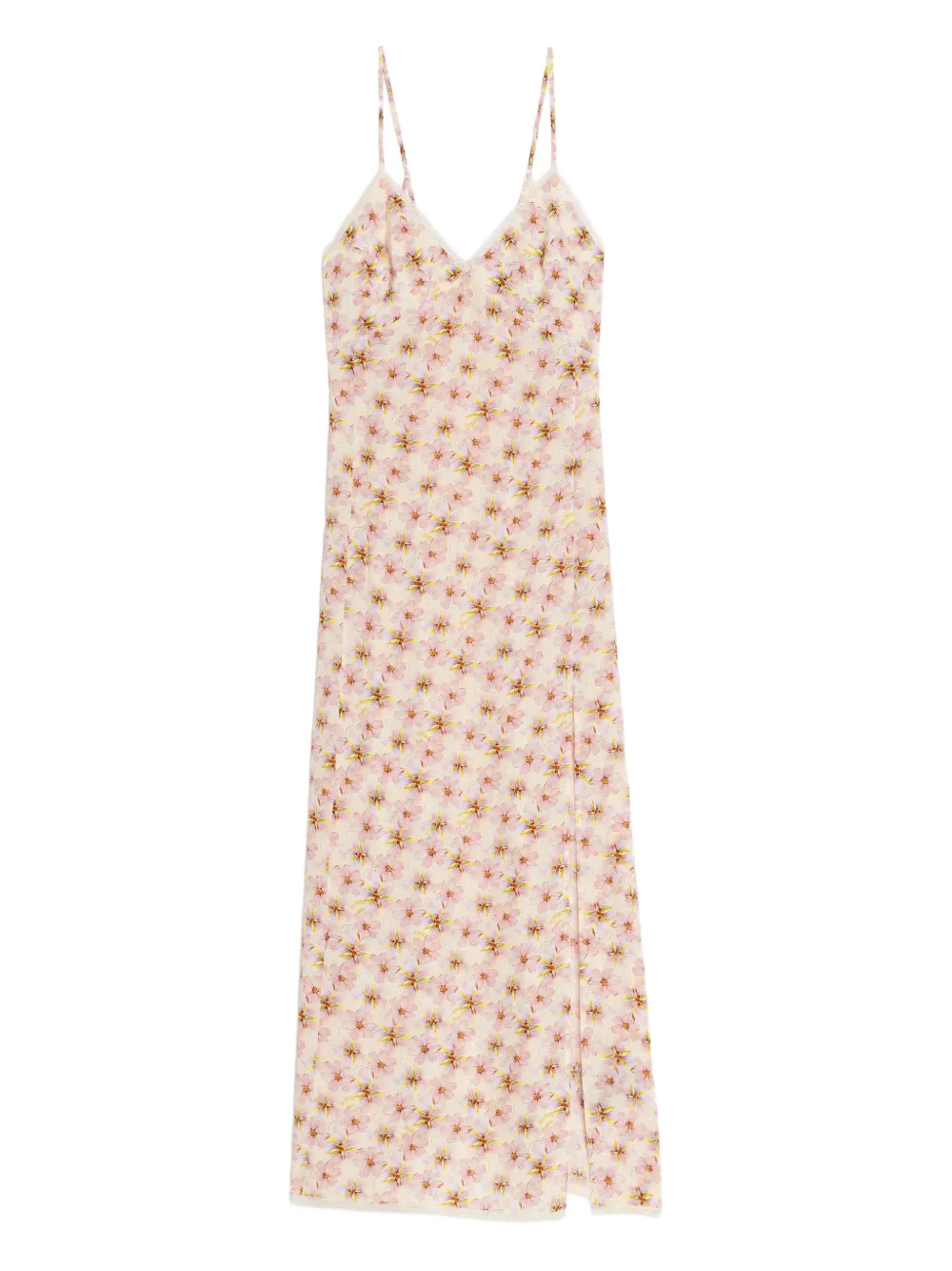 Zadig & Voltaire Ramelil Floral-pattern Maxi Dress In Neutral