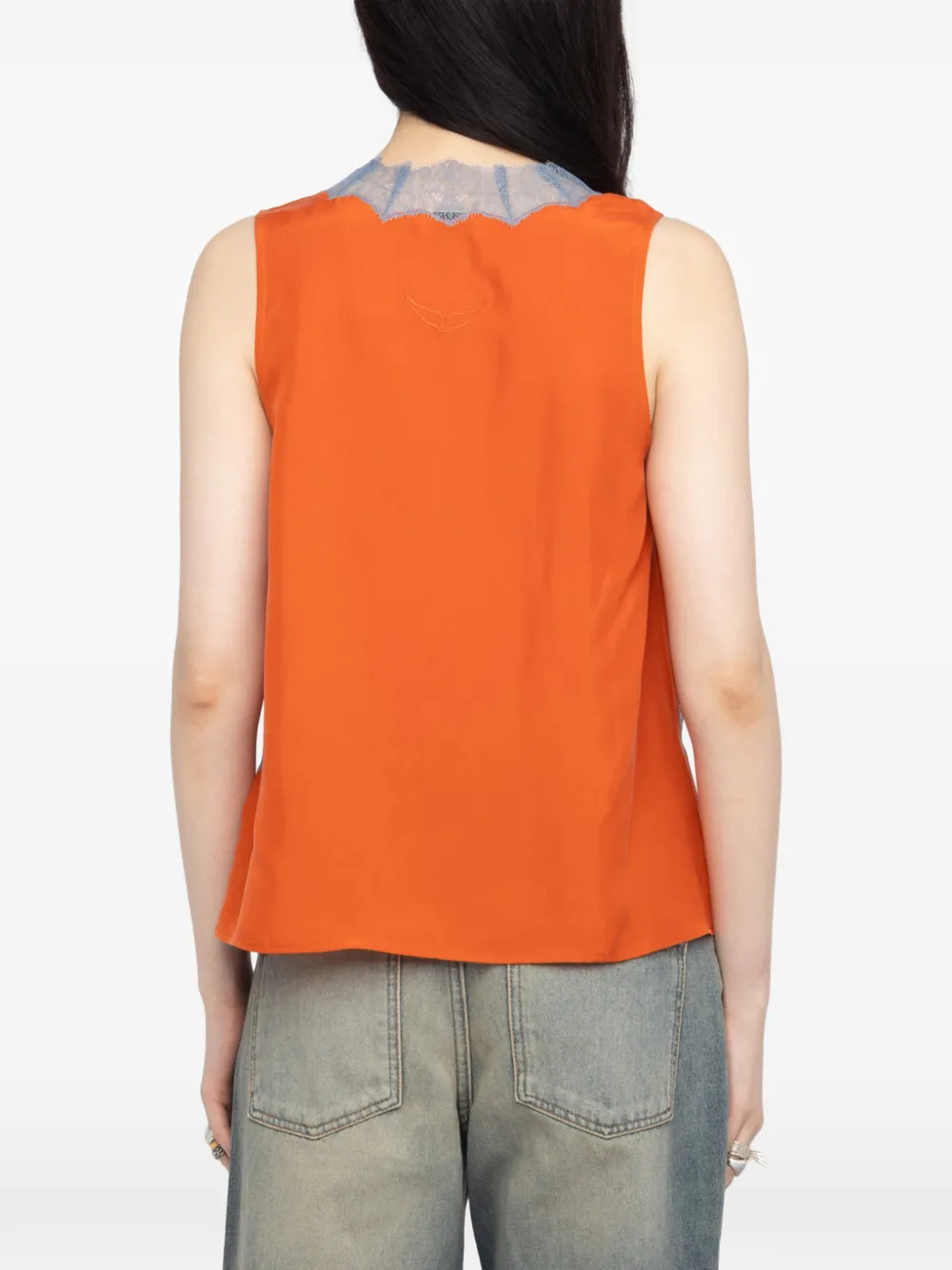 Zadig&Voltaire Tasao zijden hemd Oranje