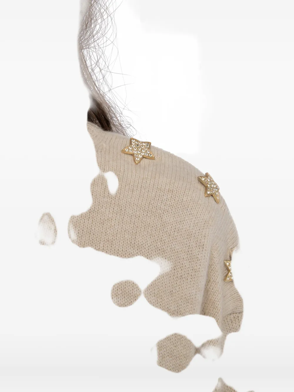 Zadig & Voltaire Swyna Lc Bijoux Star-embellished Sweater In Neutral