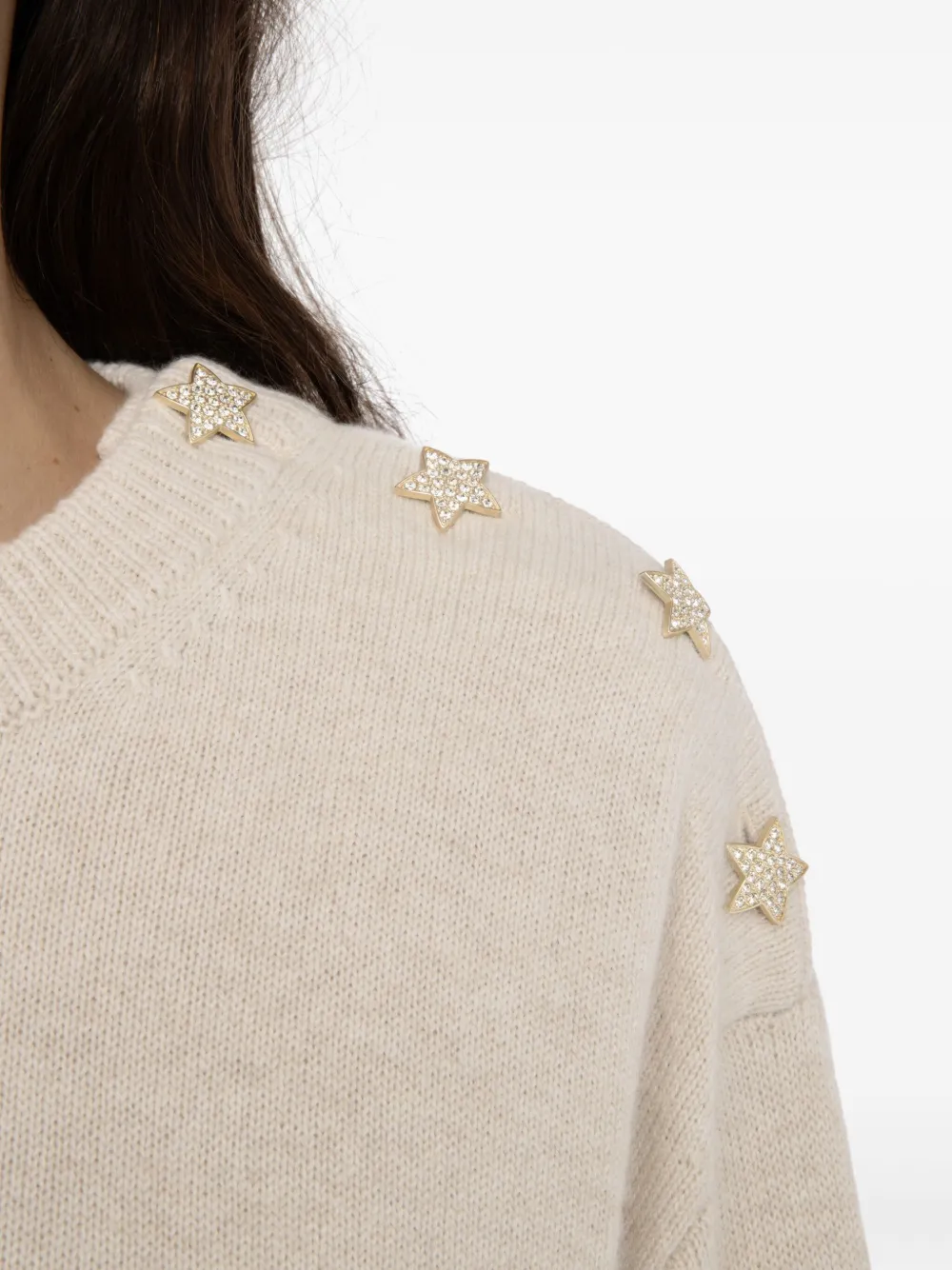 Zadig&Voltaire Swyna LC Bijoux trui verfraaid met ster Beige