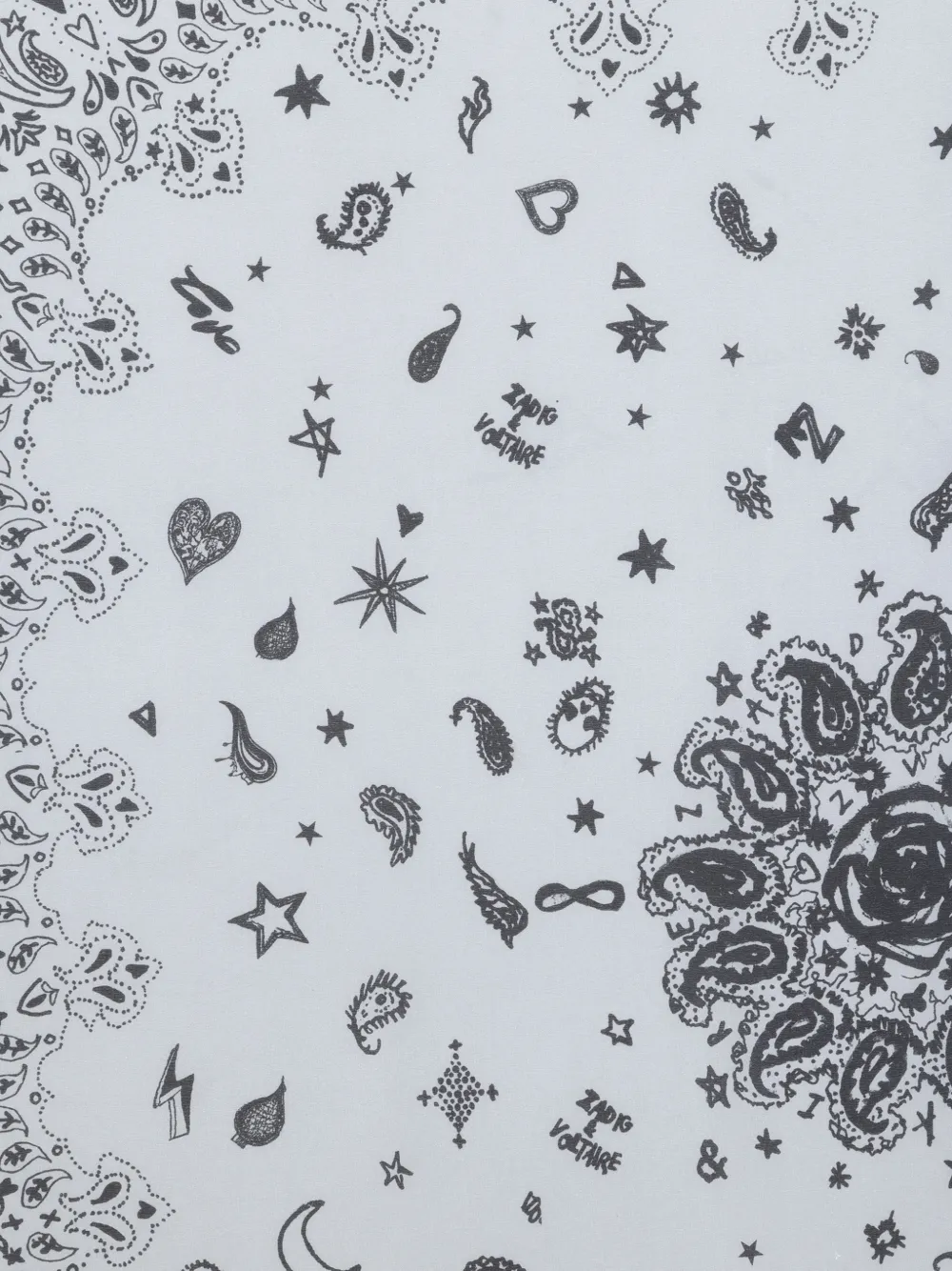 Zadig&Voltaire Sjaal met paisley-print Grijs