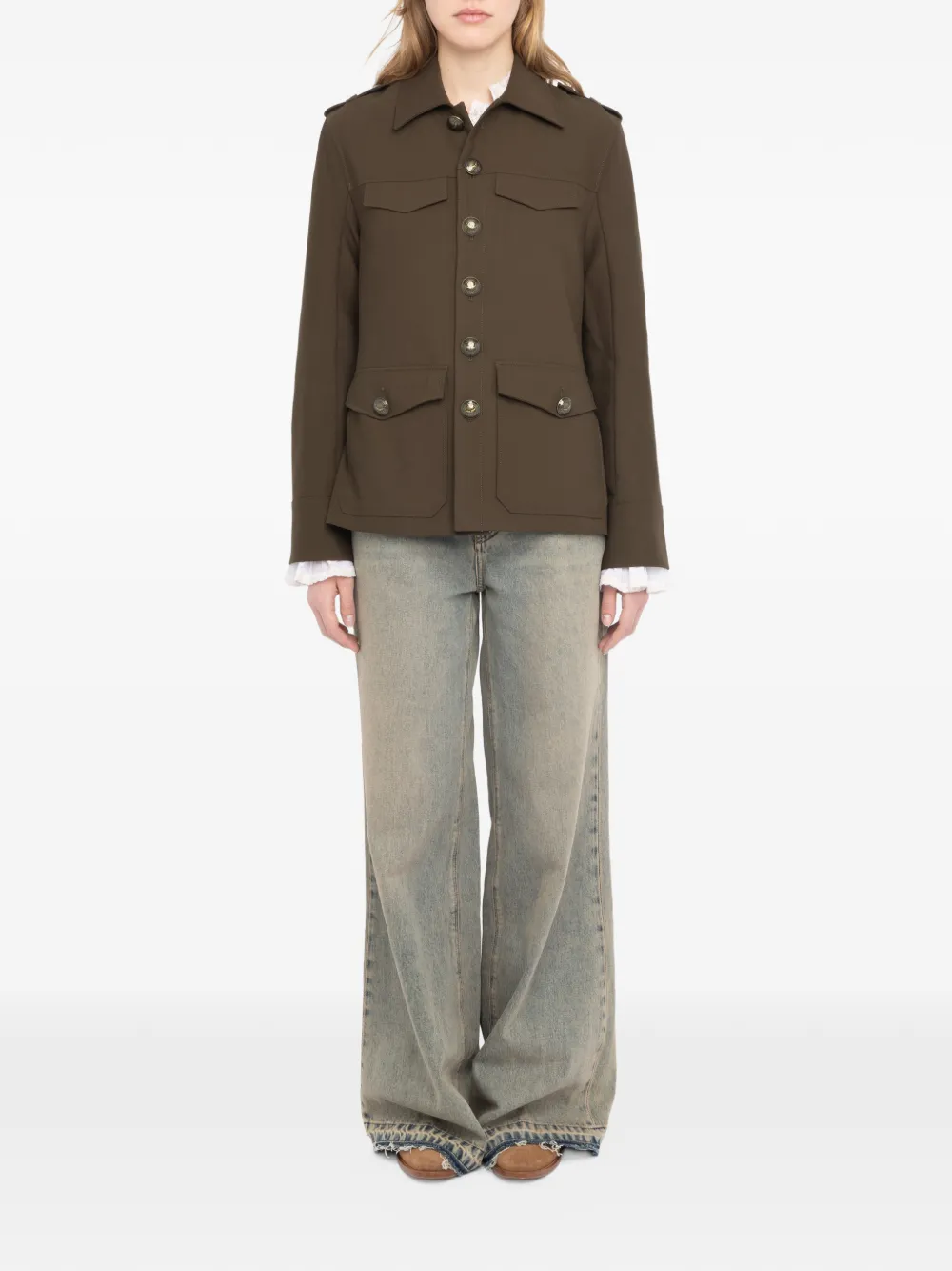  Zadig&voltaire Button Pocket Jacket - Green 