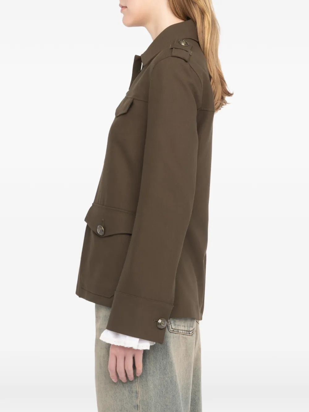 Zadig&Voltaire Jack met opgestikte zak Groen