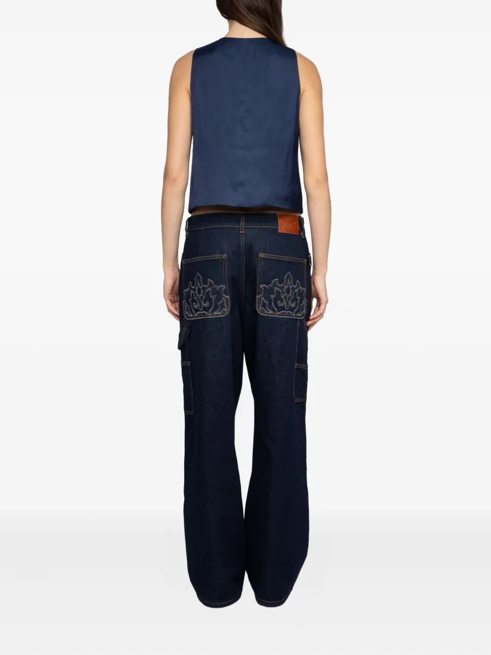 Zadig & Voltaire Emaux Button Waistcoat In Blue