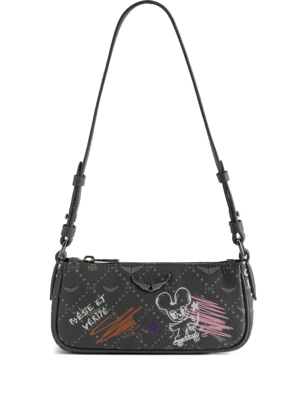 Zadig&Voltaire Z monogram graphic shoulder tag - Grigio