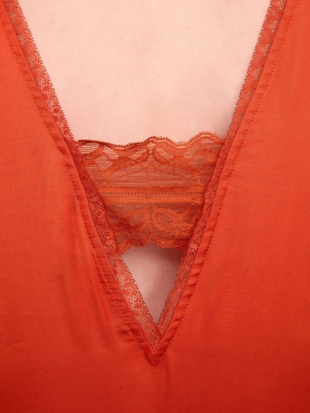 Zadig & Voltaire Renzo Lace-detail Satin Midi Dress In Orange