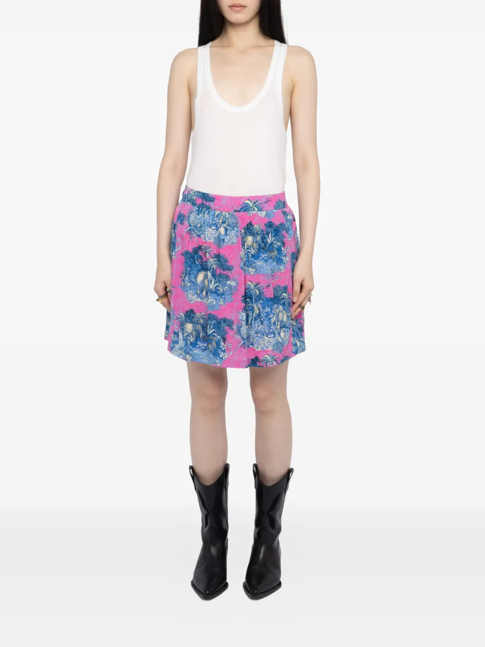 Zadig&Voltaire graphic-print midi skirt - Roze