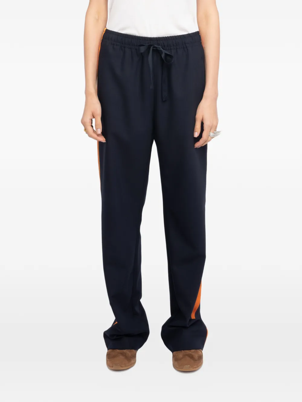 Zadig & Voltaire Poma Stripe Track Pants In Blue