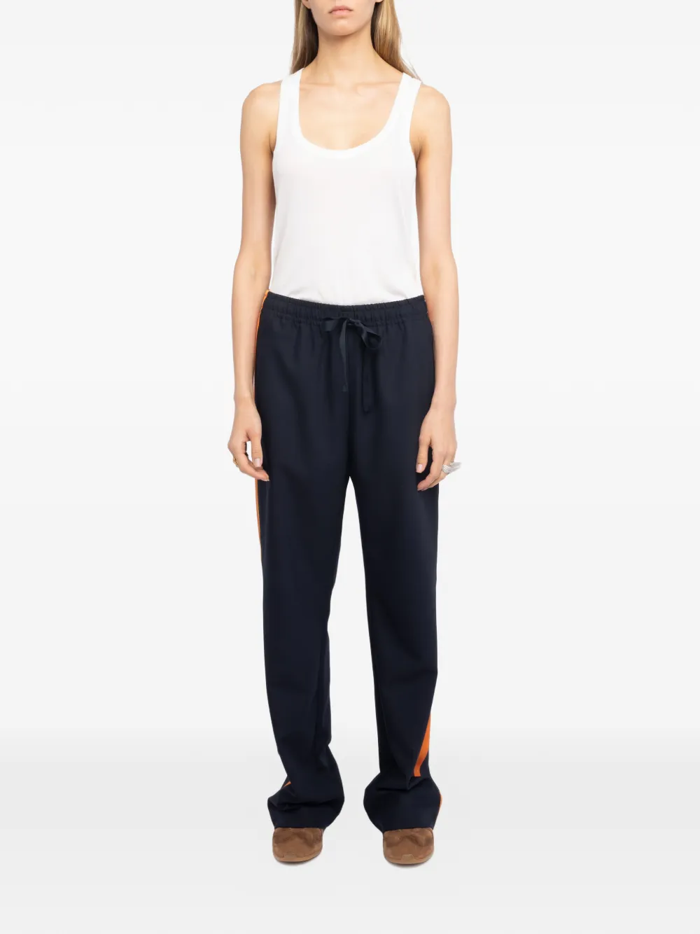 Zadig & Voltaire Poma Stripe Track Pants In Blue