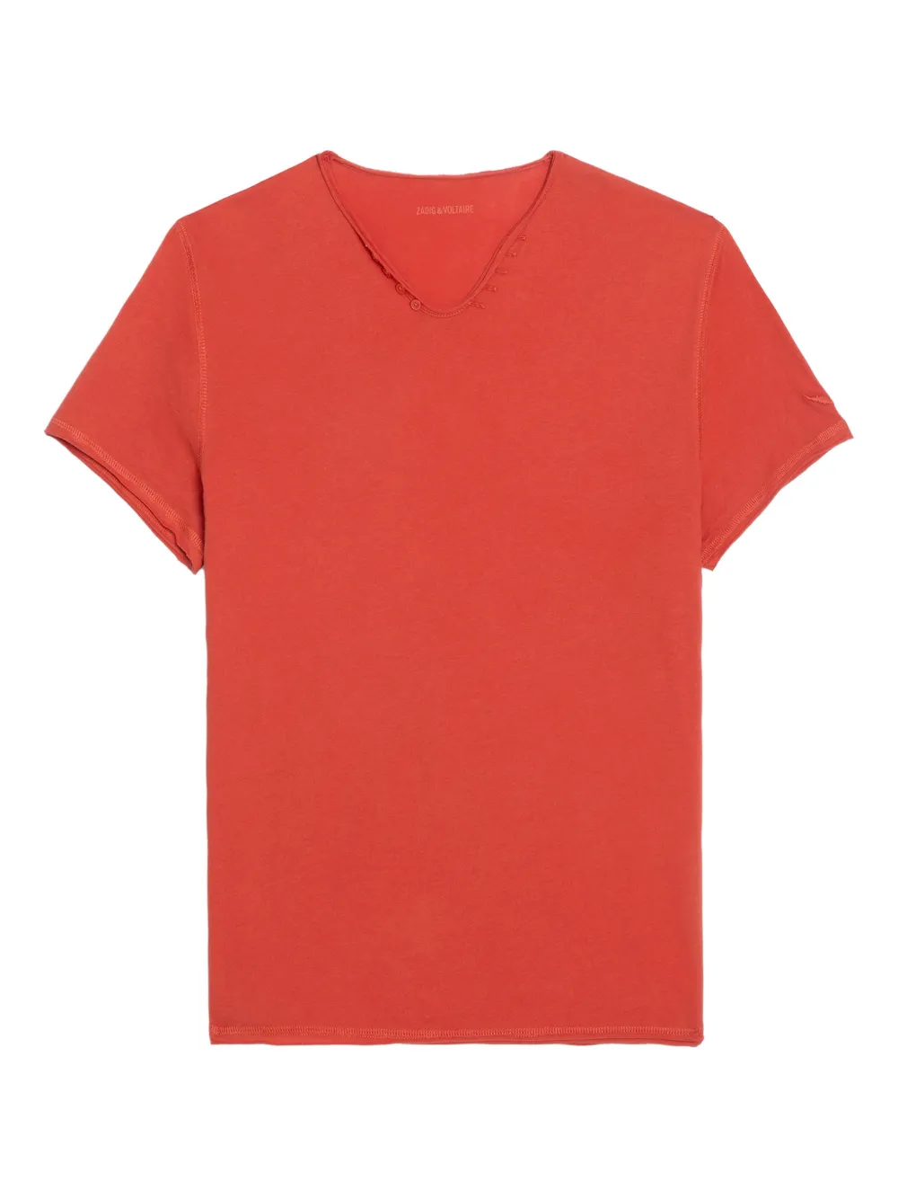 Zadig&Voltaire playera con cuello henley con cuello en U | naranja | Image 1