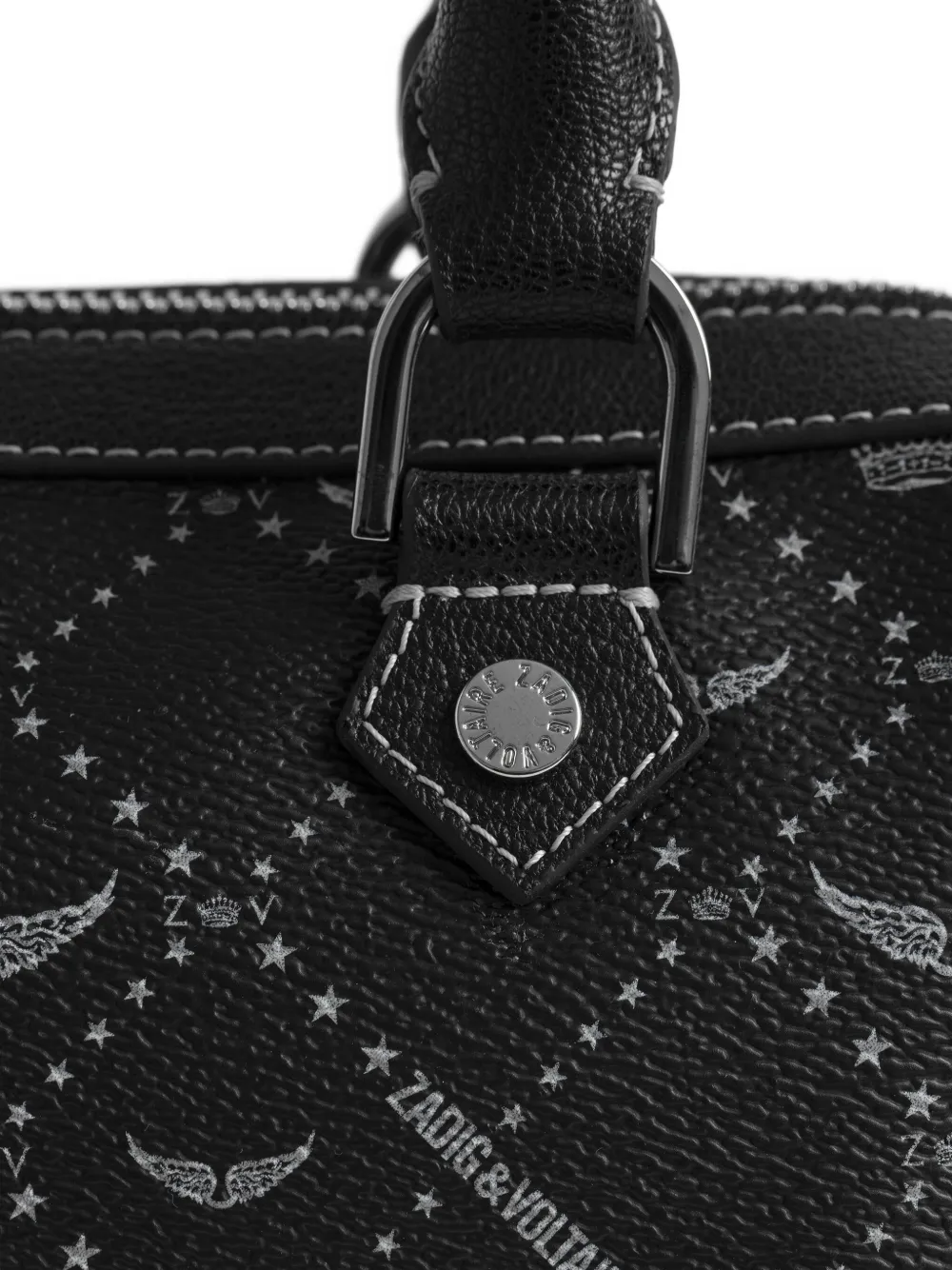 Zadig & Voltaire Monogram Xs Sunny Vibe Cross Body Bag In Black