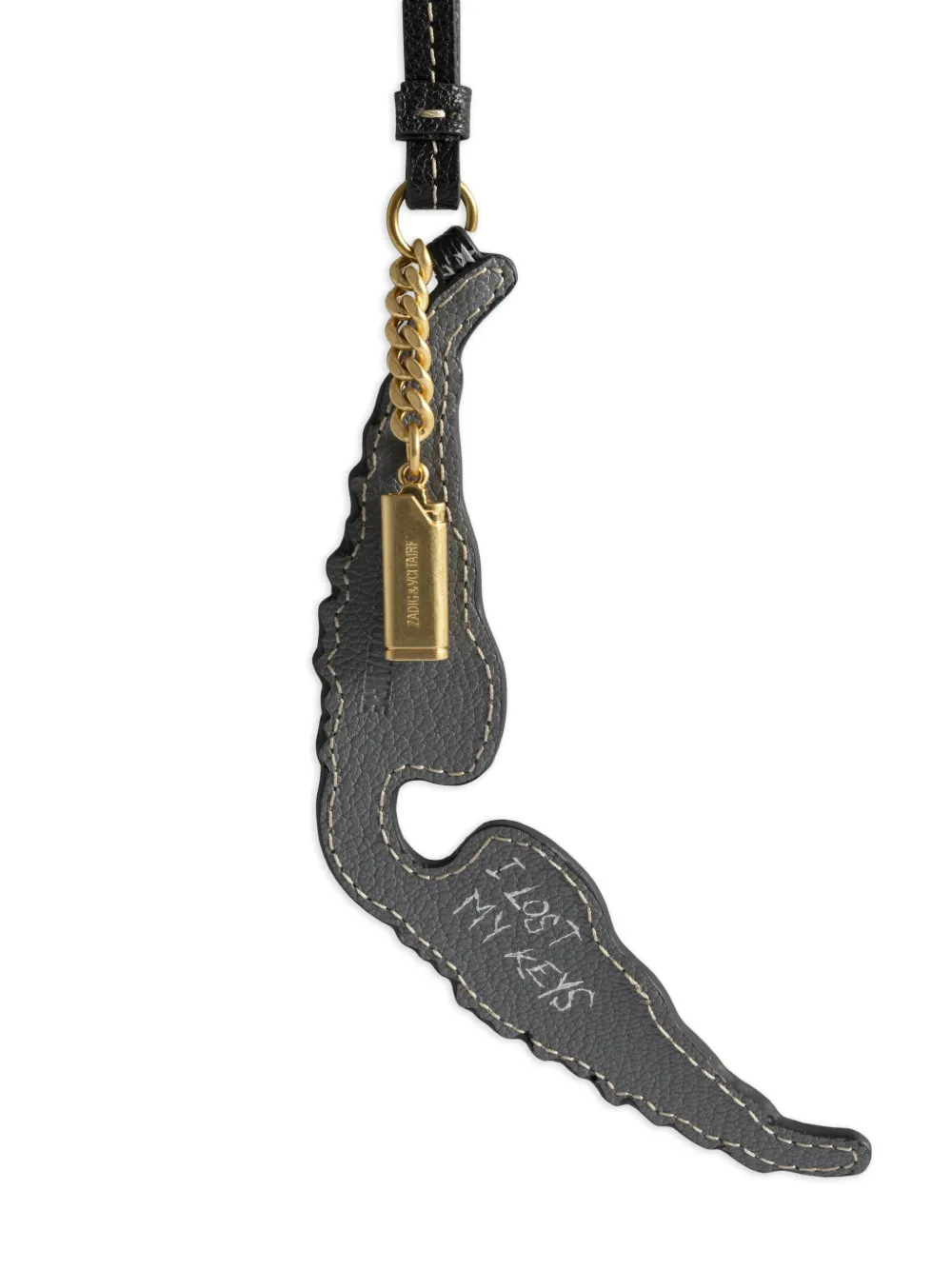 Zadig&Voltaire Sleutelhanger met logo Zwart