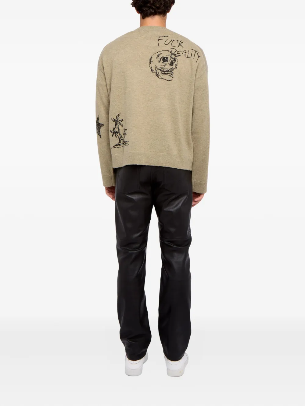 Zadig&Voltaire Marko LC trui met grafische print Beige