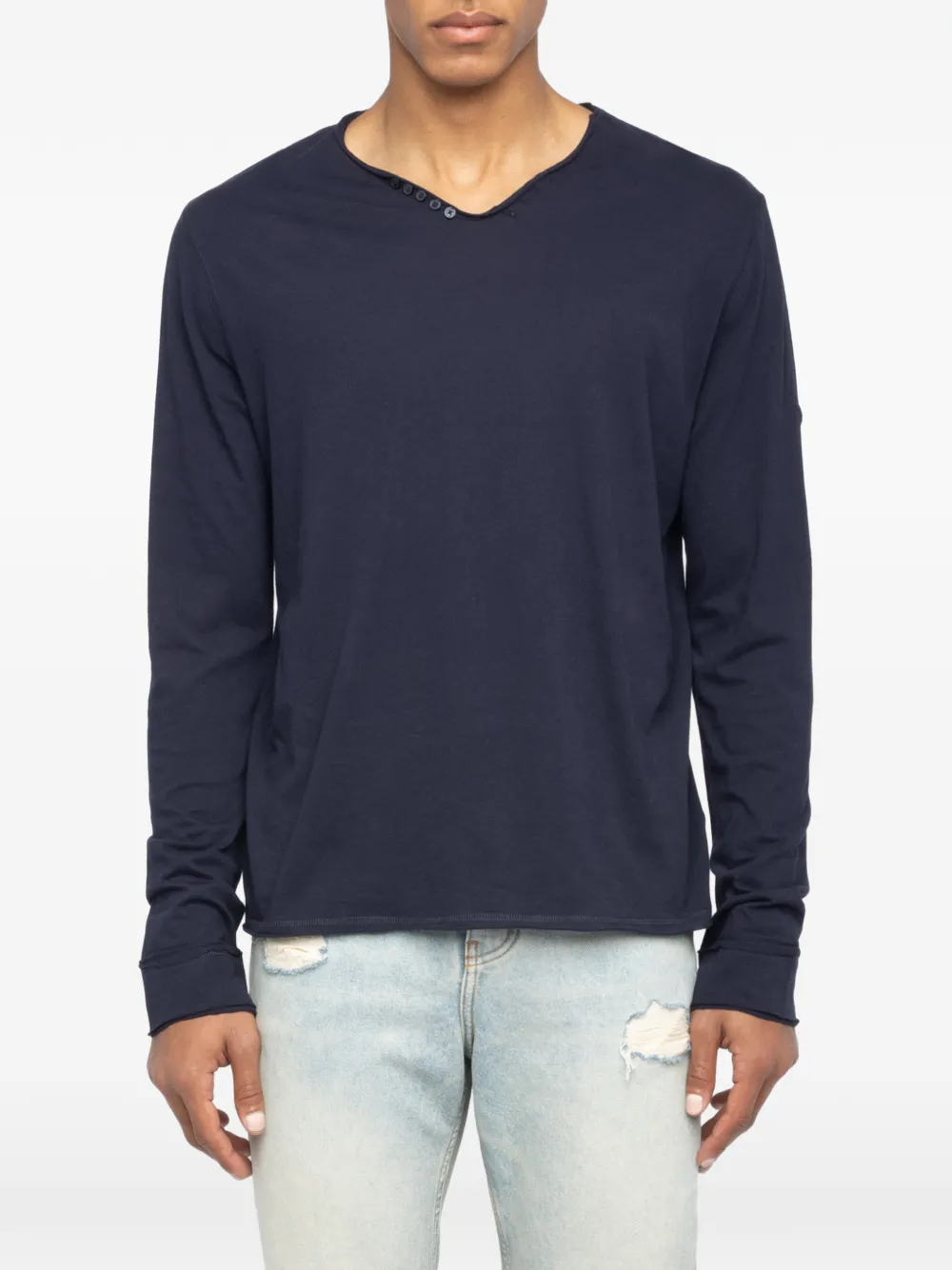 Zadig&Voltaire Henley T-shirt Blauw