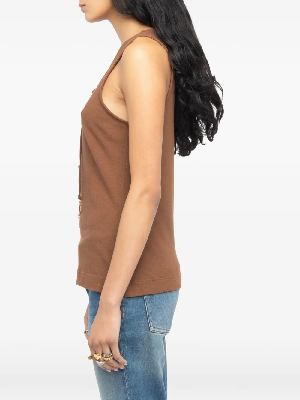 Zadig&Voltaire Ana mouwloze top Bruin