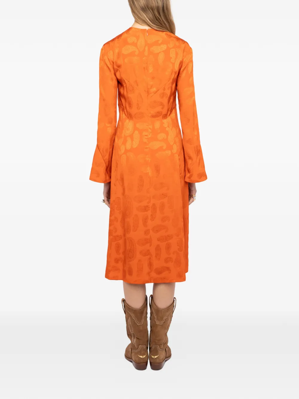 Zadig&Voltaire Randon zijden jurk Oranje