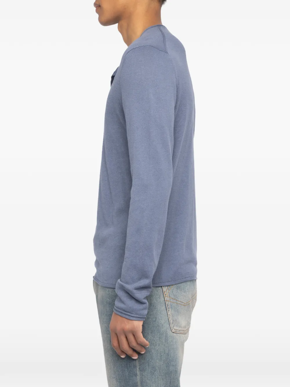 Zadig&Voltaire Trui met logodetail en lange mouwen Blauw