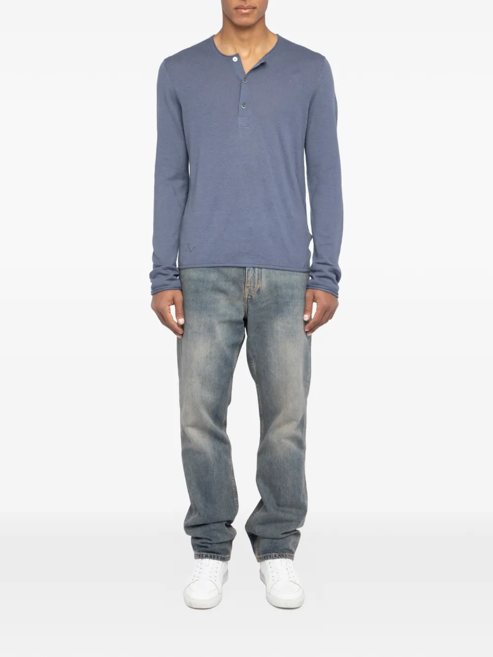 Zadig&Voltaire Trui met logodetail en lange mouwen - Blauw